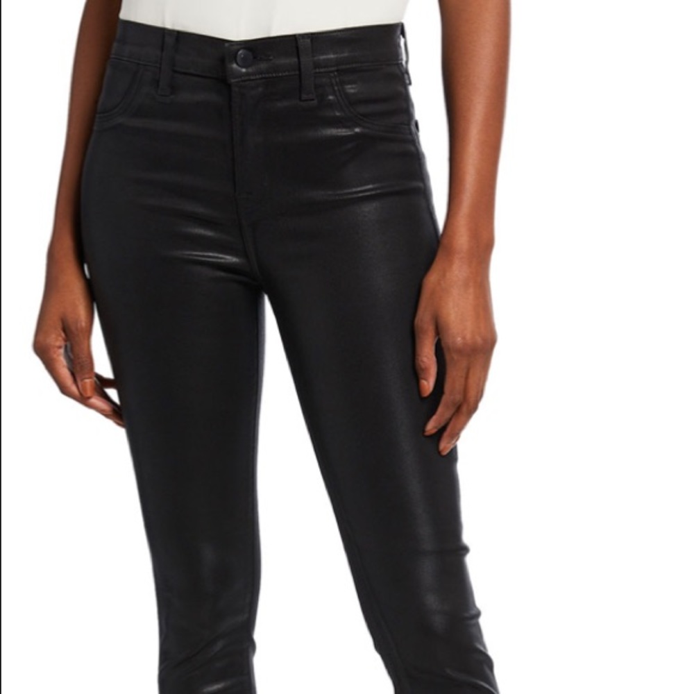 J Brand "Maria" Coated Denim (in Stellar Black)